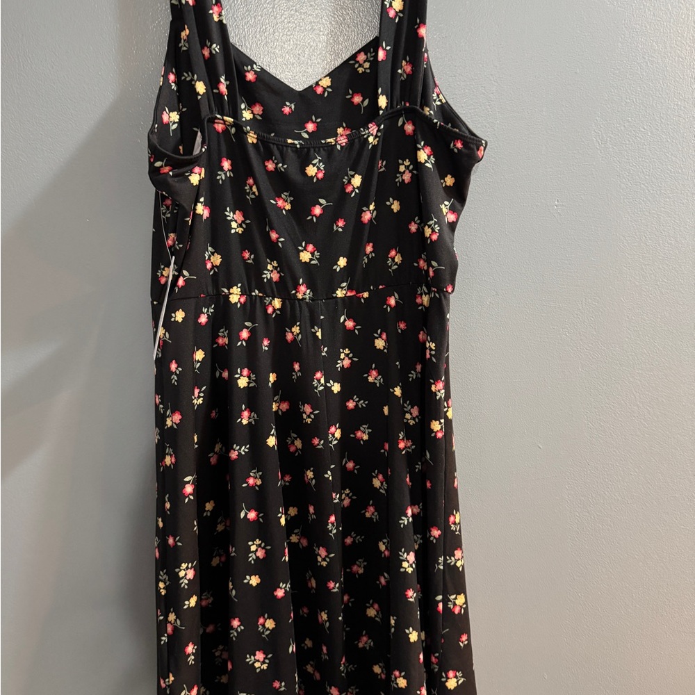 Floral Black Dress